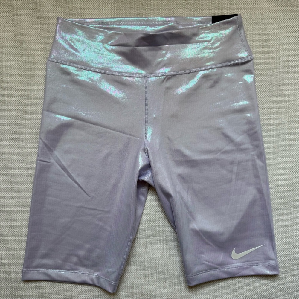 NWT - Nike Lavender Iridescent Bike Shorts - Women’s Size M